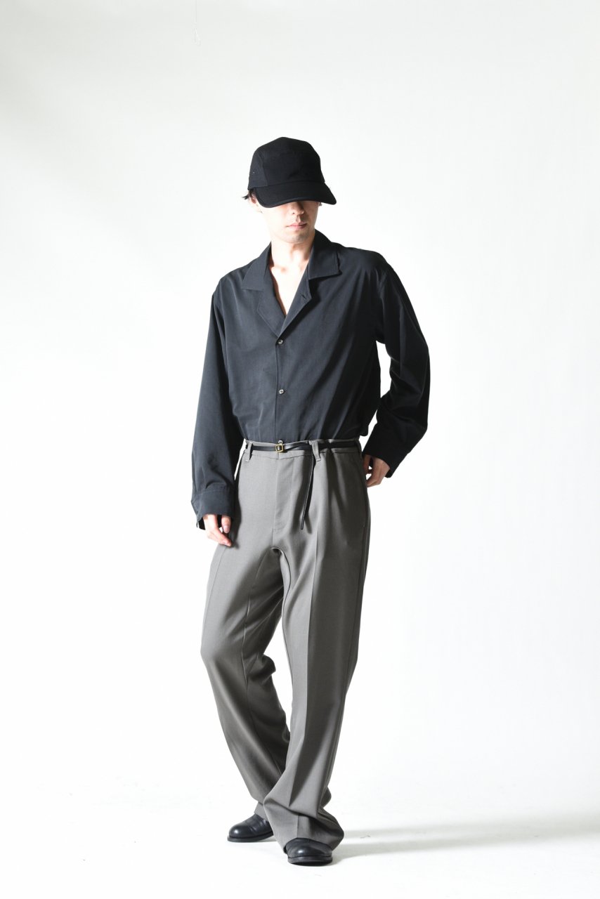 My Beautiful Landlet ツイルウールフレアパンツ gray - BISHOOL