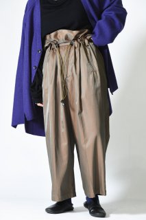 ATHA HYBRID GATHER WIDE TROUSERS brown