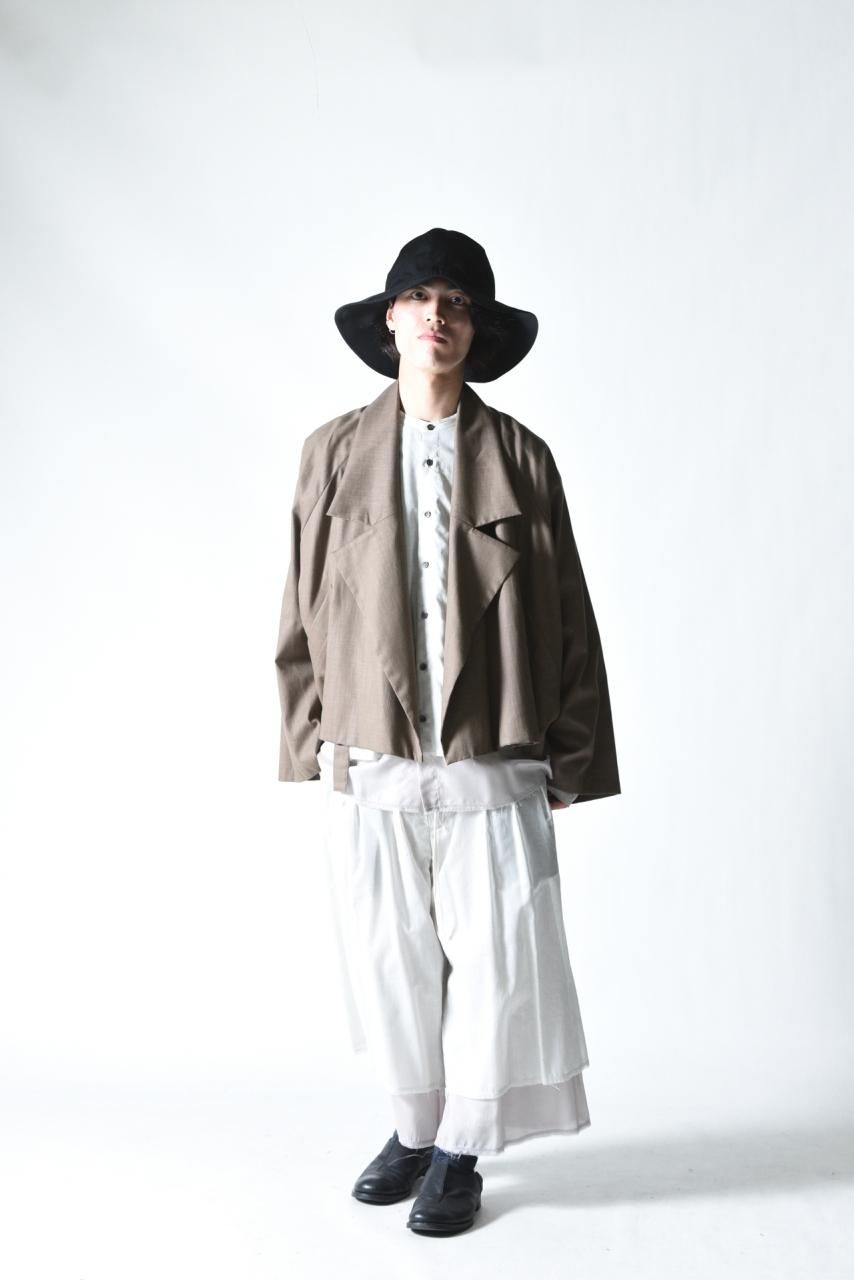 My Beautiful Landlet コットンリネン袖紐ワイドブルゾン brown - Edwina  Horl,YANTOR,ETHOSENS等取扱い OVIE STUDIO の通販サイト