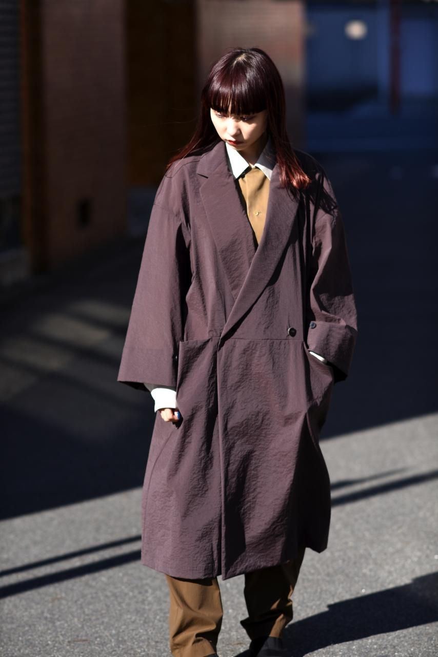 ETHOSENS ペーパーライクダブルコート bordeaux - BISHOOL ETHOSENS ペーパーライクダブルコート bordeaux - BISHOOL