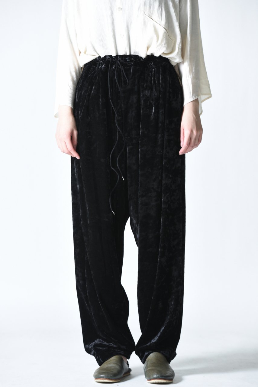 Edwina Horl VELOUR TUCK HIMO PANTS black - BISHOOL,Edwina Horl,My Beautiful  Landlet,YANTOR等取扱い OVIE STUDIO の通販サイト