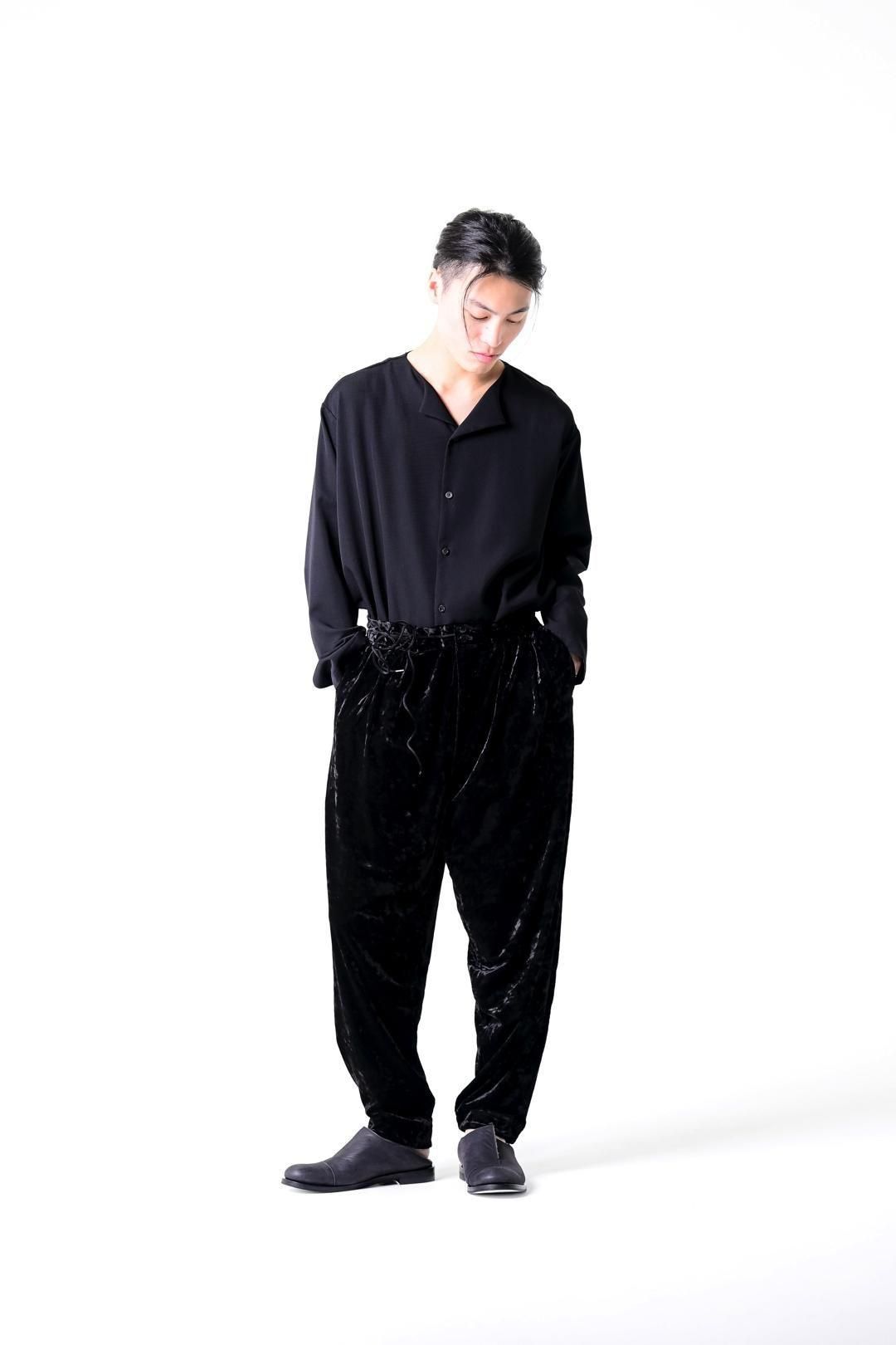 Edwina Horl VELOUR TUCK HIMO PANTS black - BISHOOL,Edwina Horl,My