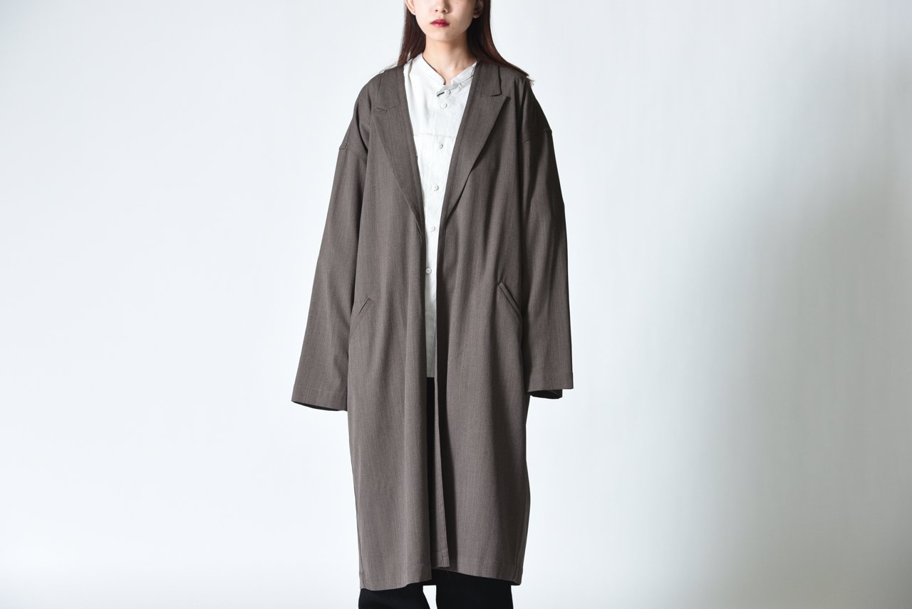 VOAAOV ウールツイルロングコート brown - BISHOOL,Edwina Horl