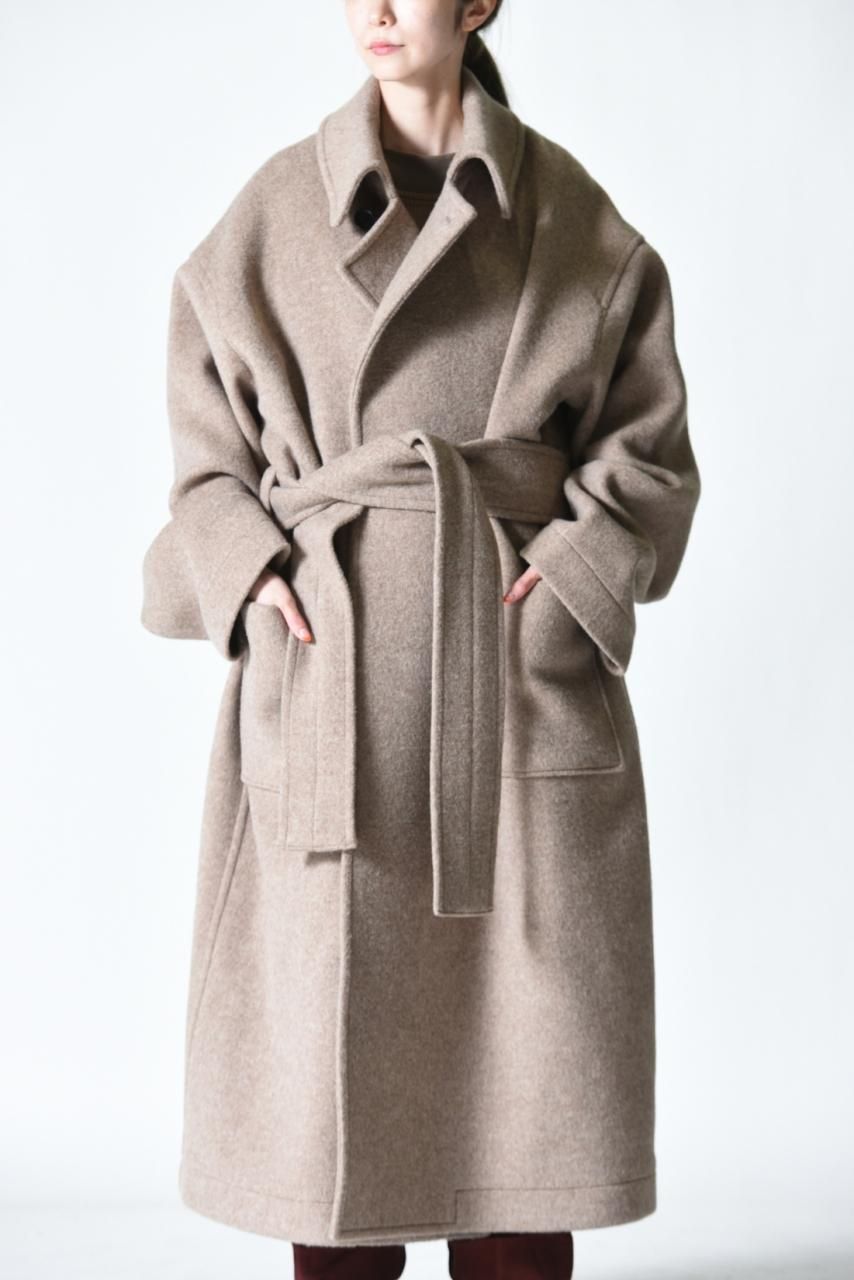 ATHA DOUBLE MELTON MAXI COAT | angeloawards.com