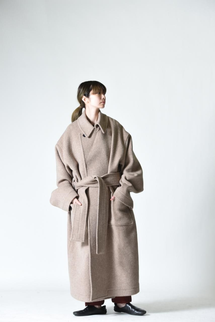 ATHA DOUBLE MELTON FLUFFY MAXI COAT fawn - BISHOOL,Edwina Horl,My