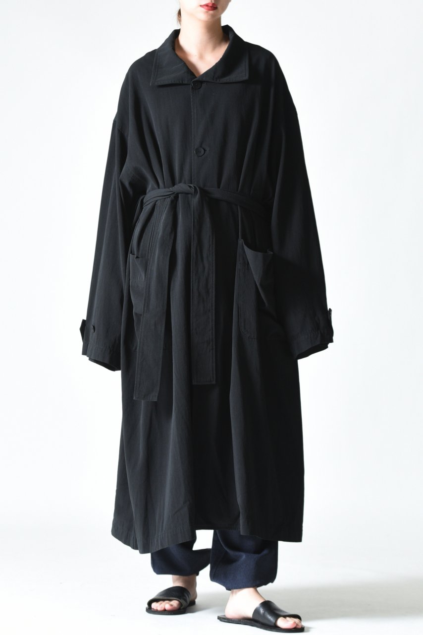 tac:tac TWIST YARN COAT black - BISHOOL