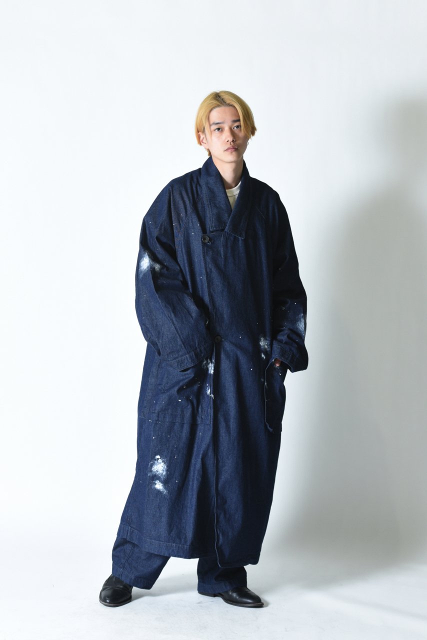 My Beautiful Landlet ペイントデニム ビッグコート indigo - Edwina  Horl,YANTOR,ETHOSENS等取扱い OVIE STUDIO の通販サイト