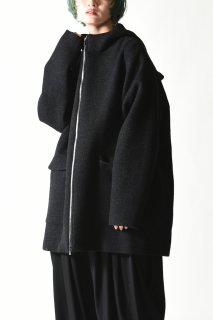 BISHOOL Tweed Hood Big Jacket