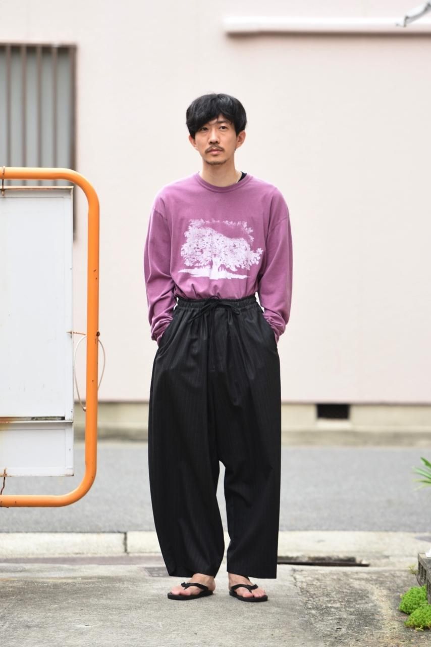 My Beautiful Landlet ウールコクーンパンツ My Beautiful Landlet ピンストライプウールコクーンビッグ