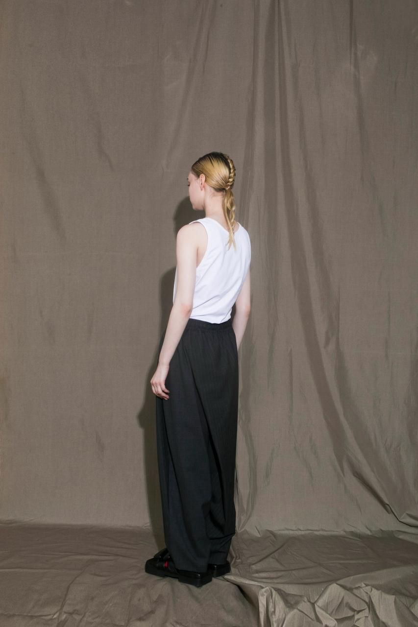 My Beautiful Landlet ピンストライプウールコクーンビッグ