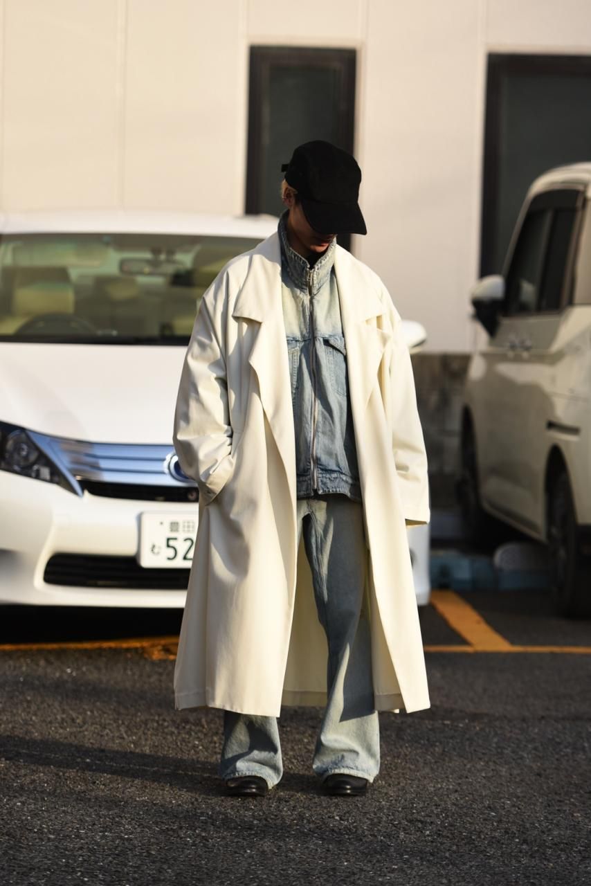 My Beautiful Landlet コットンツイル袖紐ロングコート kinari My Beautiful Landlet コットンツイル袖紐ロングコート kinari