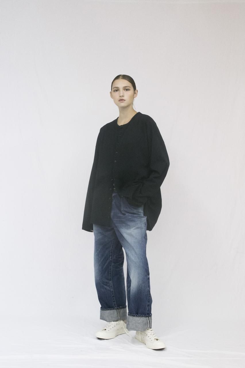 VOAAOV ラウンドネックビッグカーディガン black - BISHOOL