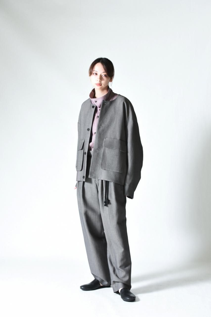 ETHOSENS】BROWN LAYERED SLACKS 2134P パンツ