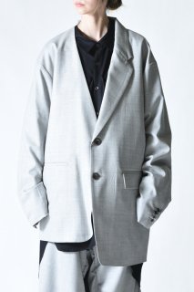 NEPHOLOGIST Super 100's Wool Asymmetry Jacket gray