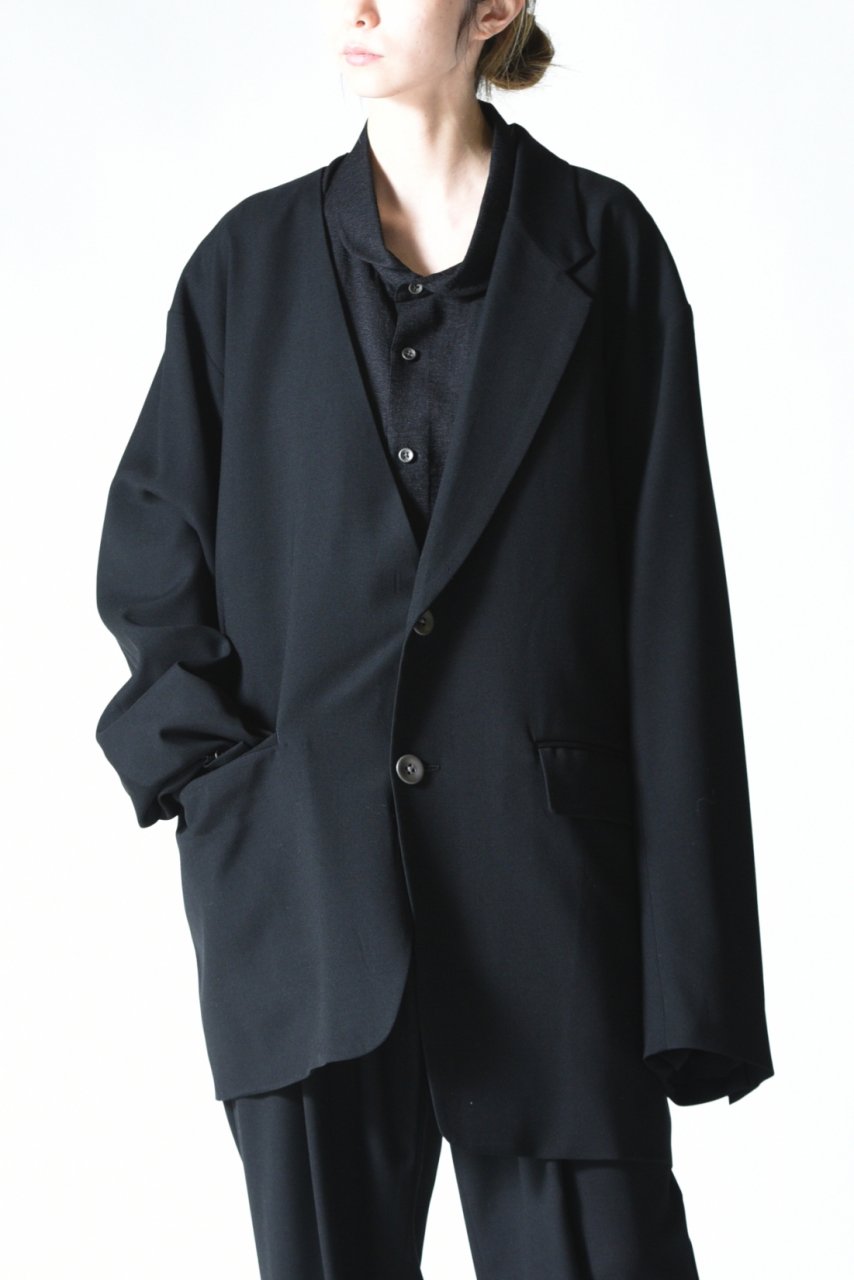 NEPHOLOGIST Wool Silk Asymmetry Jacket black - BISHOOL,Edwina Horl ...