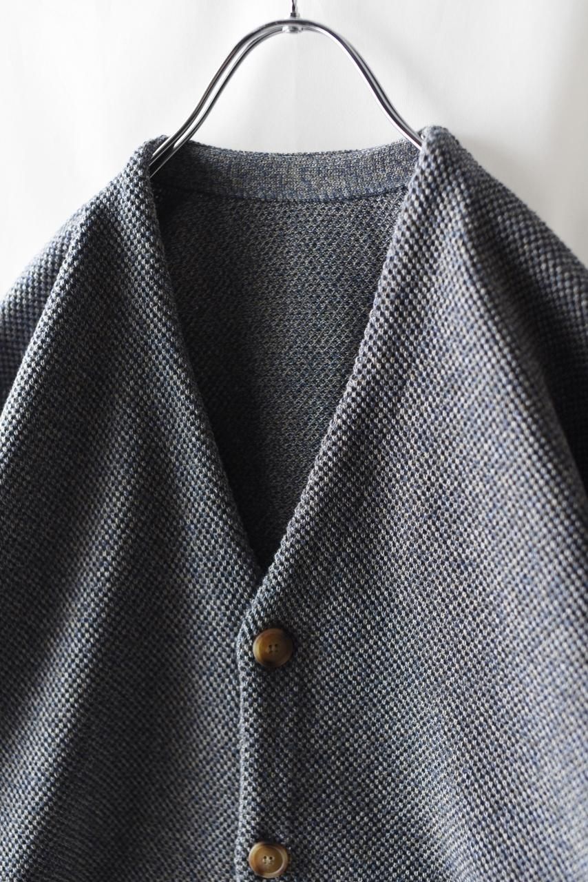 crepuscule Moss Stitch V Neck Cardigan Blue - BISHOOL,Edwina