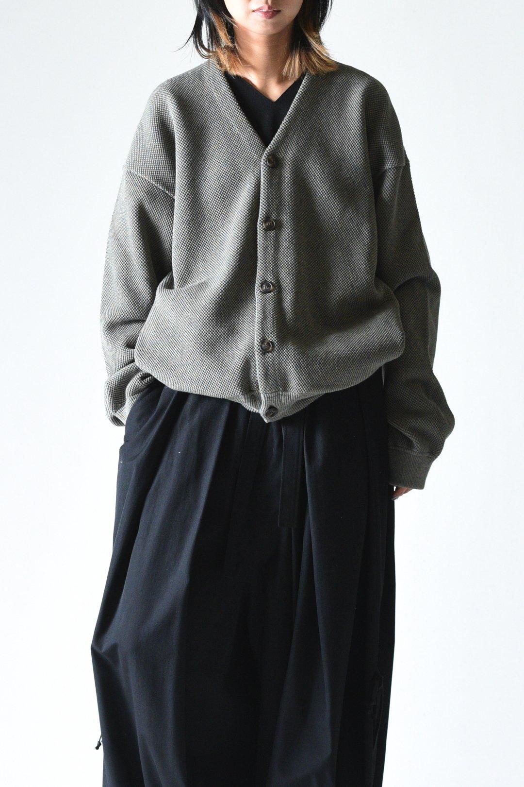 トップス Abelia Edoward Goucha 23ss cardigan crepuscule Moss Stitch V Neck Cardigan Green - BISHOOL,Edwina Horl