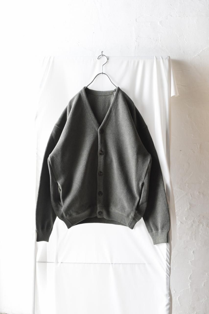 crepuscule Moss Stitch V Neck Cardigan Green - BISHOOL,Edwina Horl