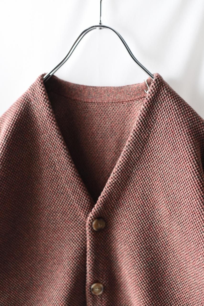crepuscule “ Moss Stitch V/N Cardigan “Black | Lapel online