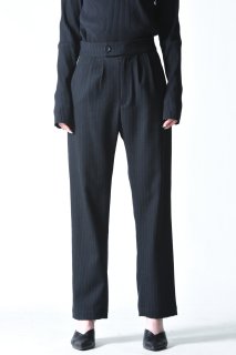 yolifu Stripe Pants black ※予約アイテム
