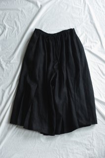 BISHOOL  Linen Wide Pleats 袴 Pants black