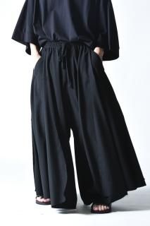 BISHOOL Wool Gabardine Cut Off Liberty Pants black