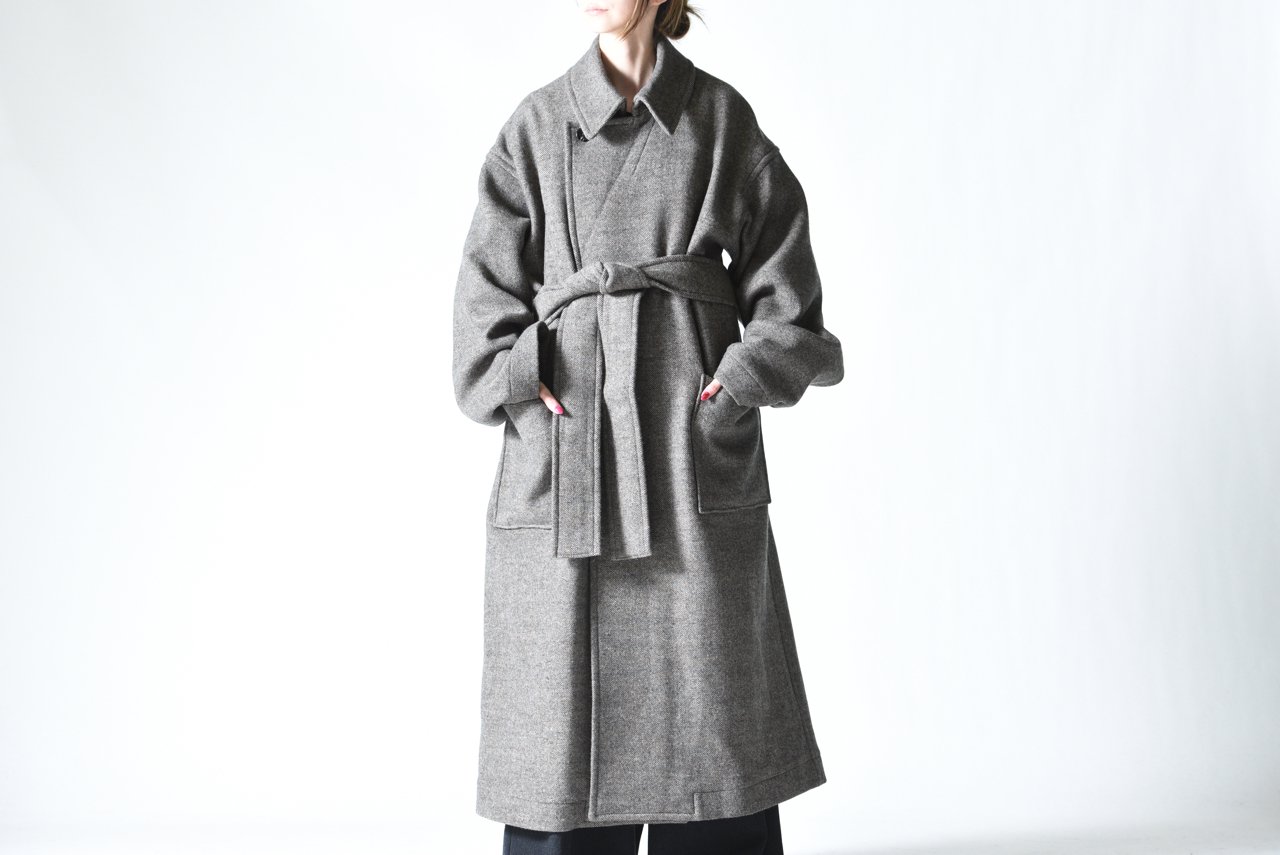 お得 l'or Geelong Wool Long Coat グレー nrsports.com.br