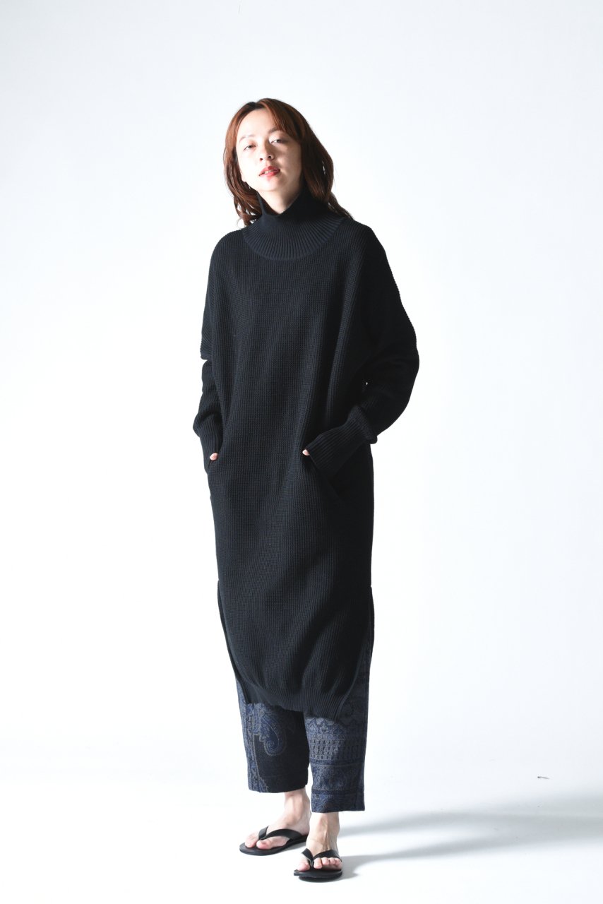 YANTOR Plating Knit Cocoon One-Piece Black - BISHOOL,Edwina Horl