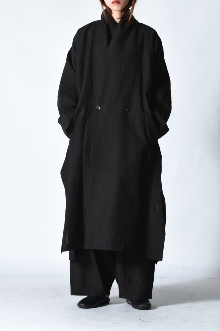 YANTOR Linenwool Slit Coat black - BISHOOL,Edwina Horl,My 