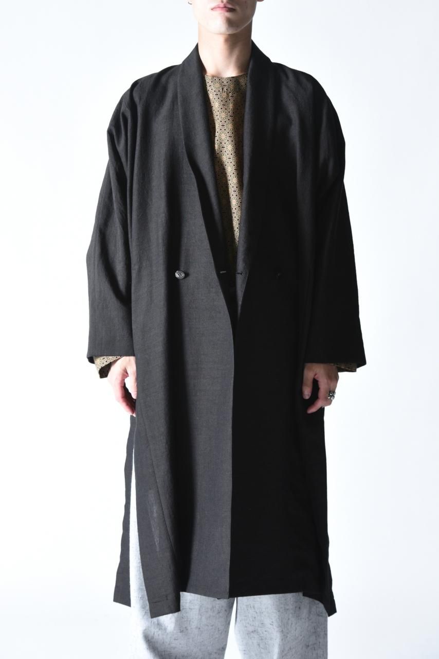 YANTOR Tweed Wool Slit Coat BEG - ジャケット・アウター