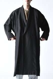 YANTOR Linenwool Slit Coat black
