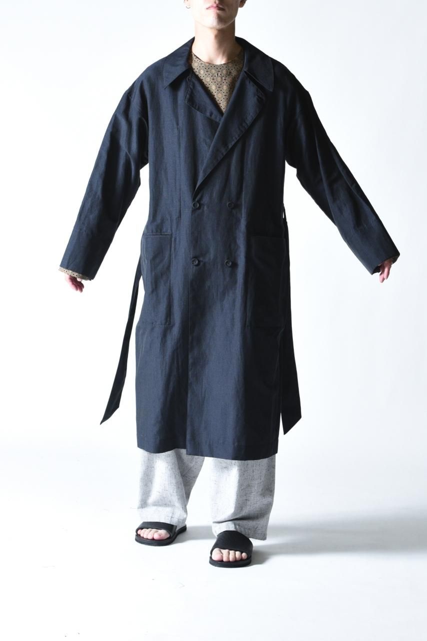 VELVETEEN NOTCHED LAPEL LONG JACKET – THE SHOP YOHJI YAMAMOTO