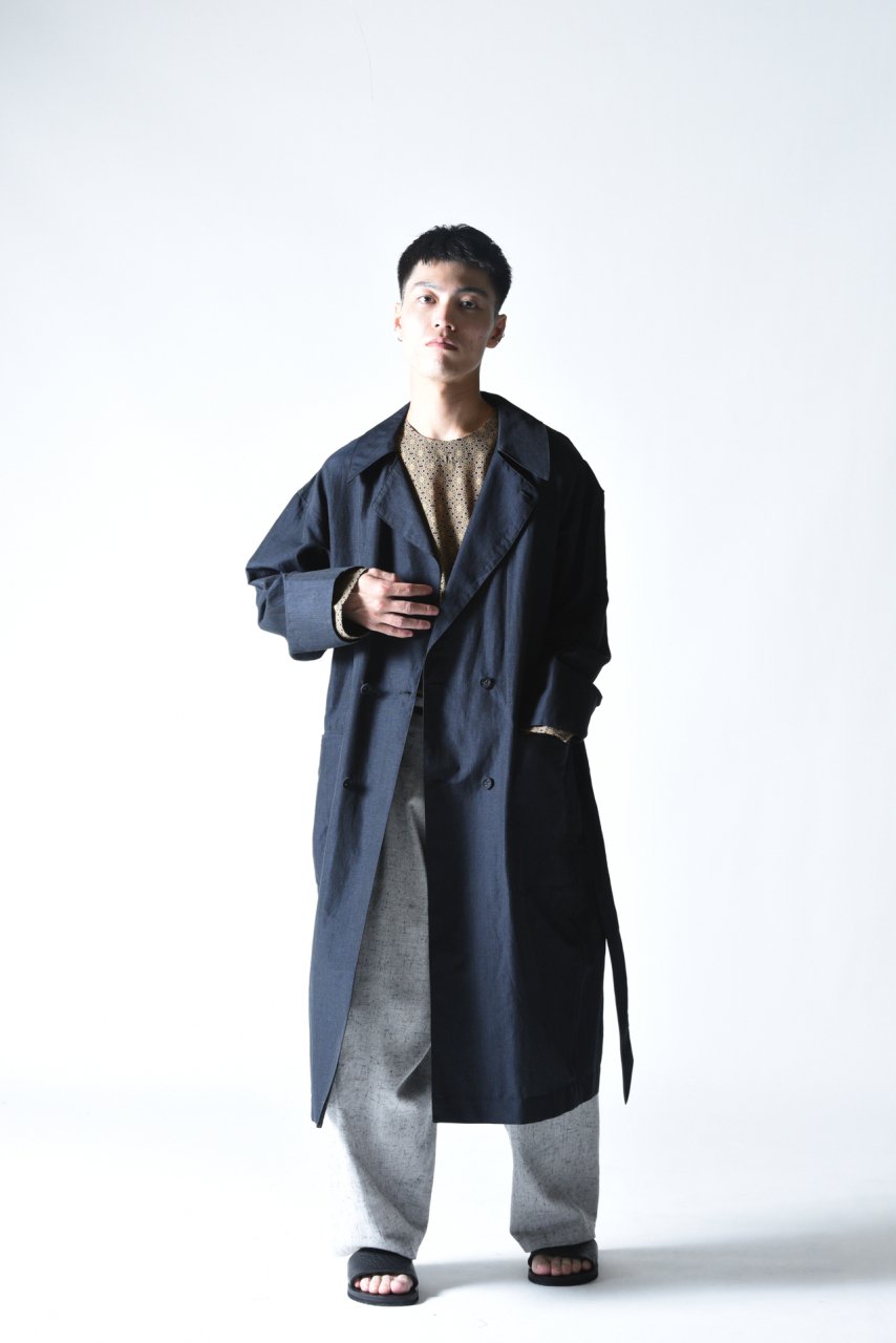 YANTOR Slab Linen Wool Long Coat dark navy - BISHOOL,Edwina Horl,My  Beautiful Landlet,YANTOR等取扱い OVIE STUDIO の通販サイト