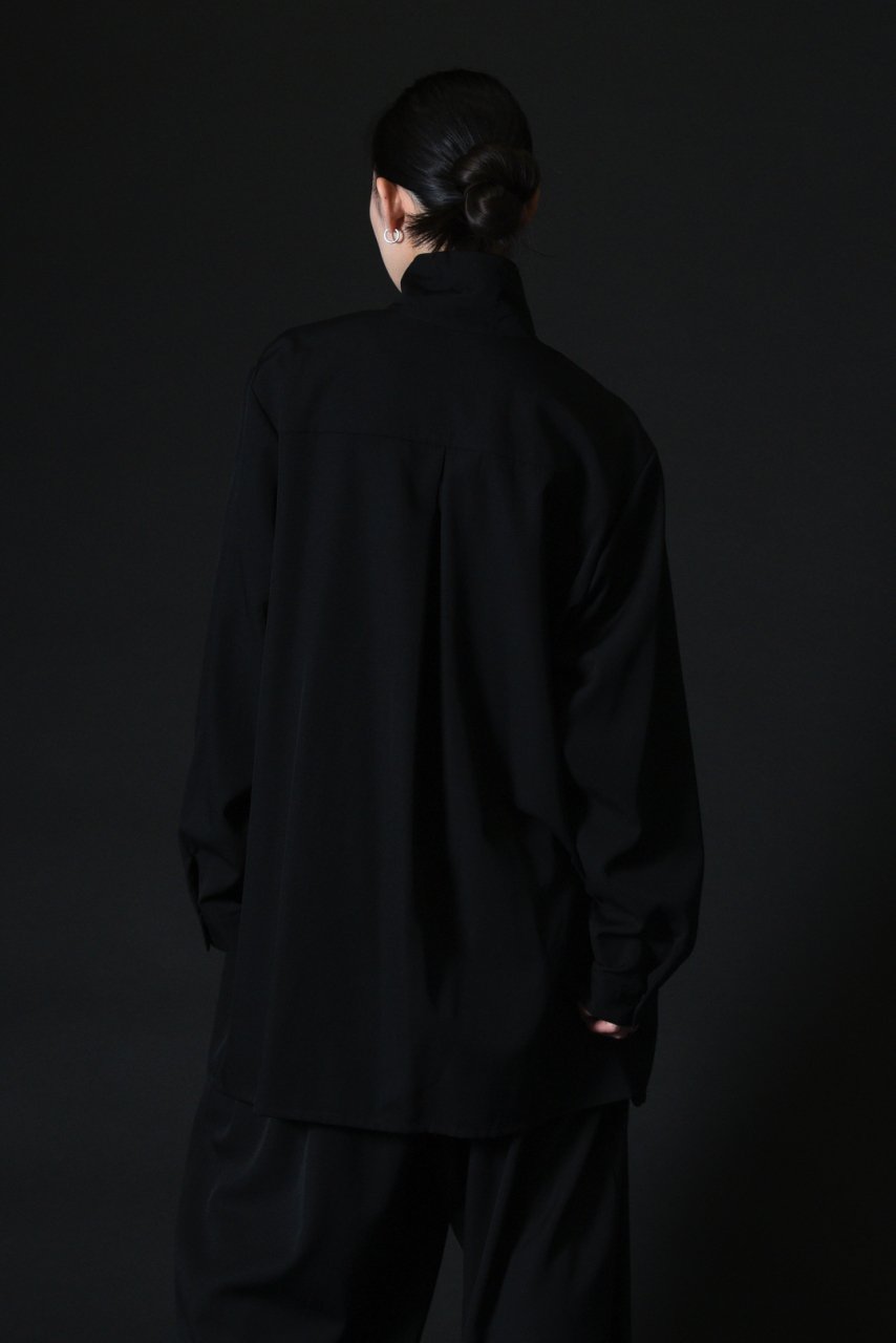 BISHOOL Wool Gabardine Stand Collar Big Shirts Blouson - Edwina  Horl,YANTOR,ETHOSENS等取扱い OVIE STUDIO の通販サイト