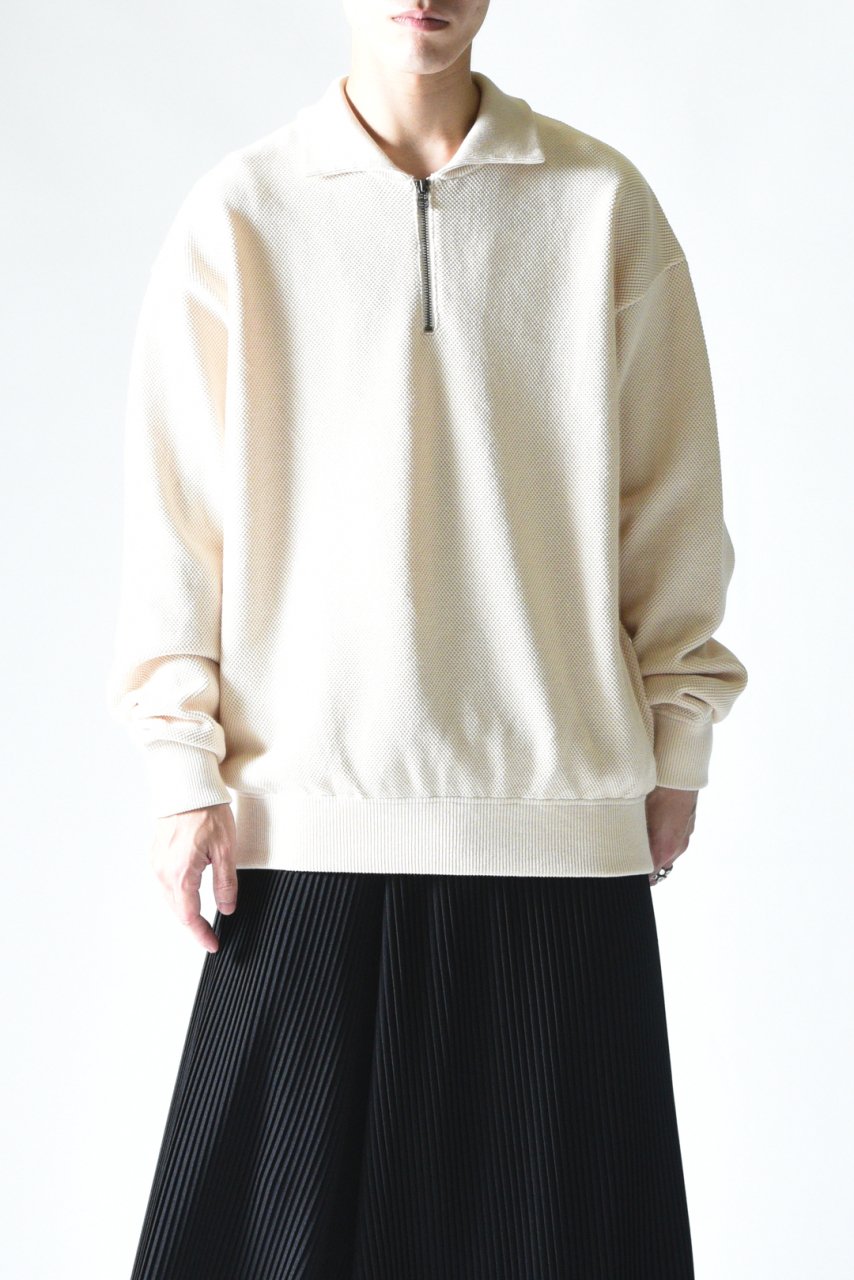 ネット店舗 Moss stitch half zip polo | kotekservice.com