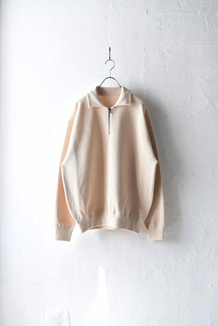 crepuscule Moss Stitch Zip Polo Ivory - BISHOOL,Edwina Horl,My