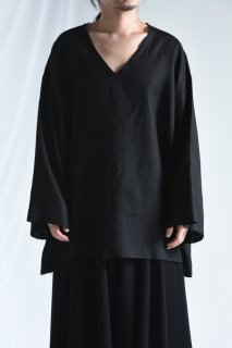 BISHOOL Linen TSUNE-GI Big-T -long sleeve- black