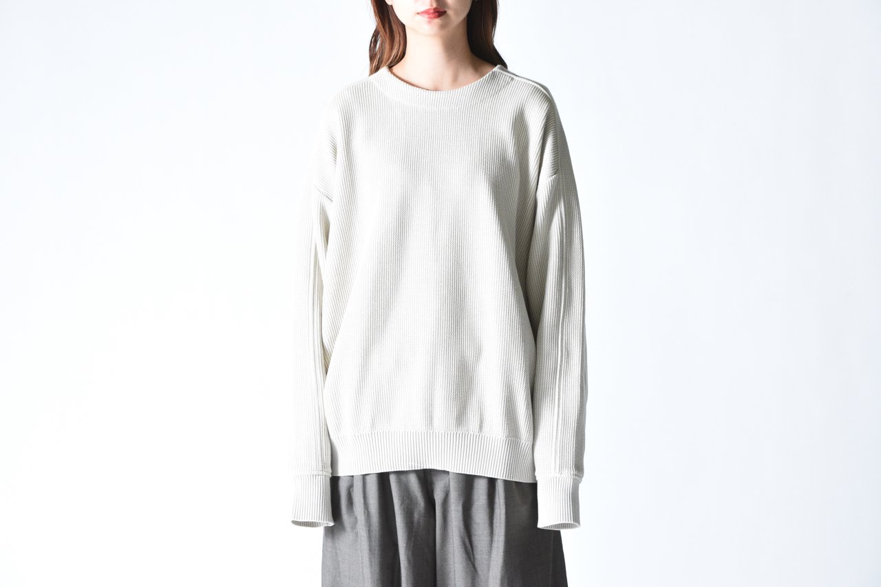 YANTOR 12G Cotton Knit Pullover White - BISHOOL,Edwina Horl,My