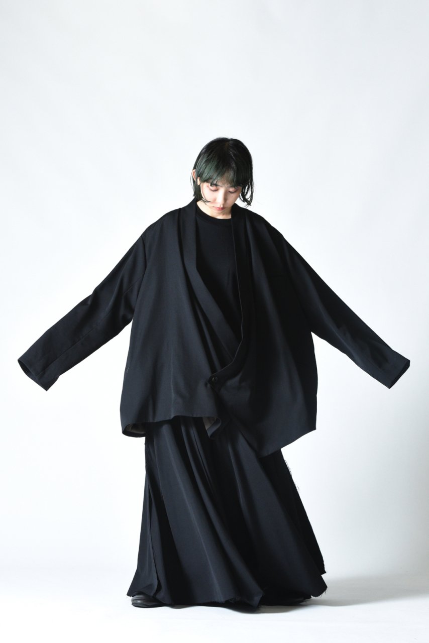 BISHOOL Wool Gabardine KIMONO Drape Jacket - Edwina Horl,YANTOR