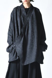 BISHOOL Jacquard KIMONO Drape Jacket black
