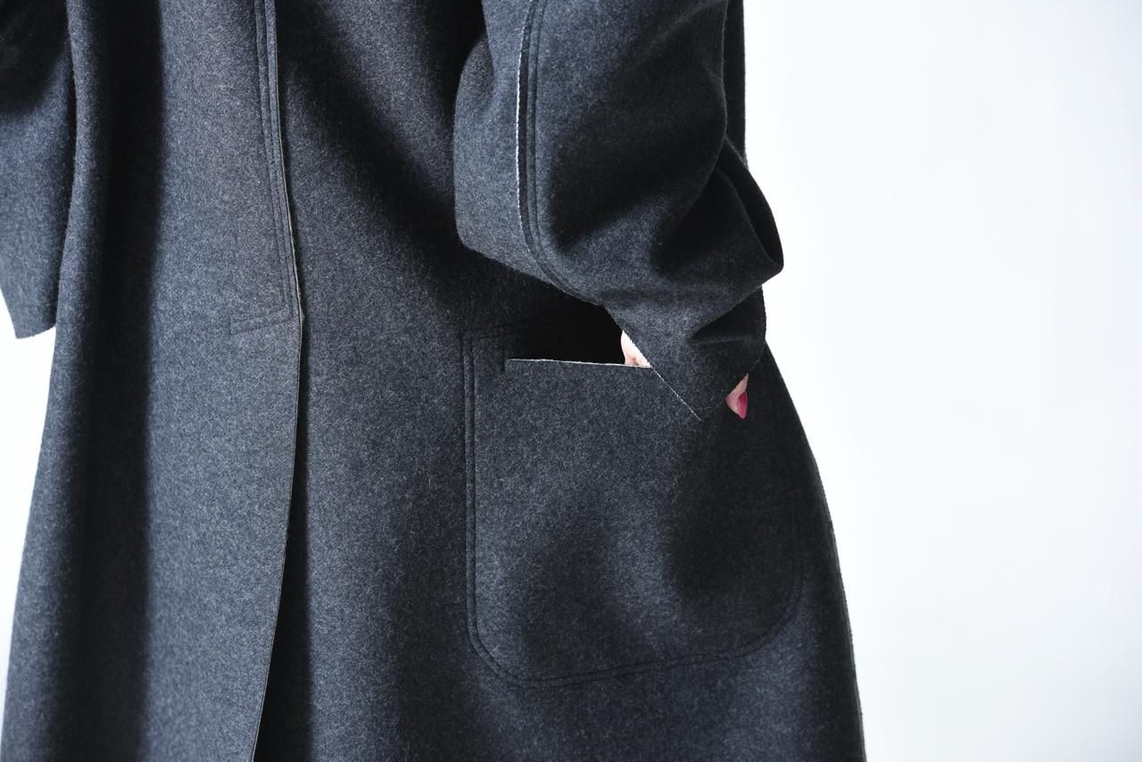 希少 美品【 メゾン フラネウール 】✦ カシミア ピーコート カットオフ 黒 ETHOSENS Cut Off Coat Gray - BISHOOL,Edwina Horl,My