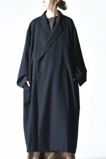 BISHOOL Wool Gabardine Double Long Coat