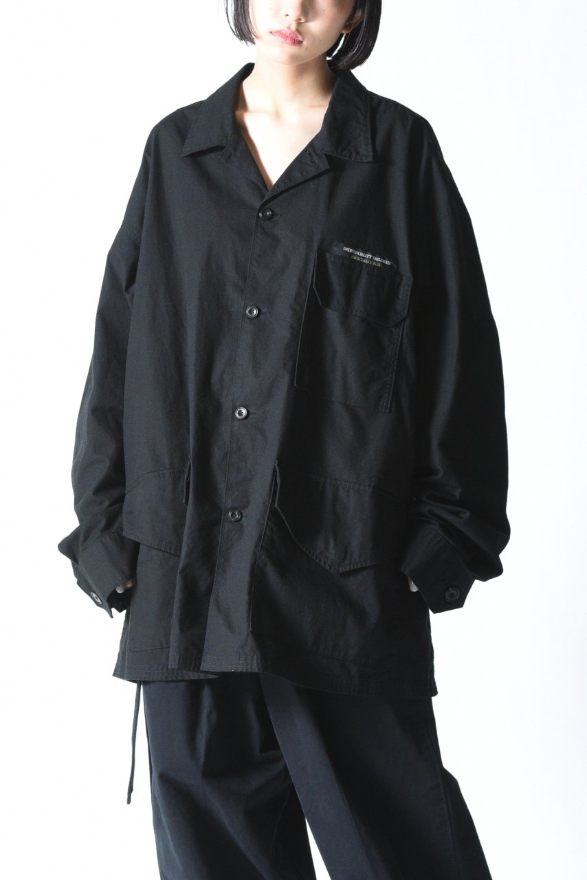 ESSAY BDU SHIRT JACKET Black - BISHOOL,Edwina Horl,My Beautiful