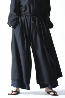 NEPHOLOGIST Wool Amunzen Double Layered Big Pants black