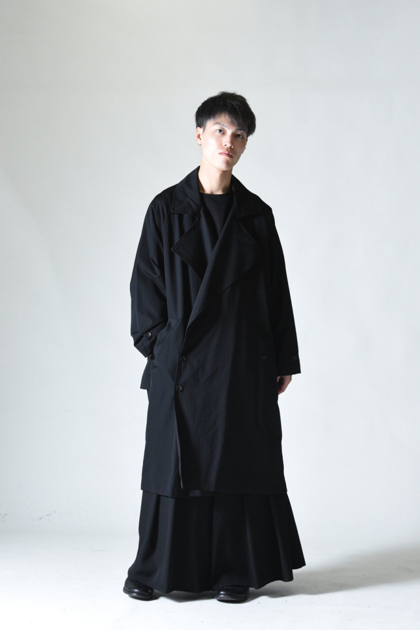 BISHOOL Wool Gabardine Big Lapel Over Trench Coat - Edwina  Horl,YANTOR,ETHOSENS等取扱い OVIE STUDIO の通販サイト