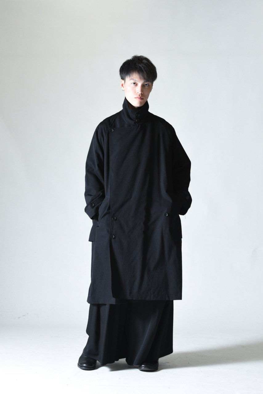 BISHOOL Wool Gabardine Big Lapel Over Trench Coat - Edwina  Horl,YANTOR,ETHOSENS等取扱い OVIE STUDIO の通販サイト