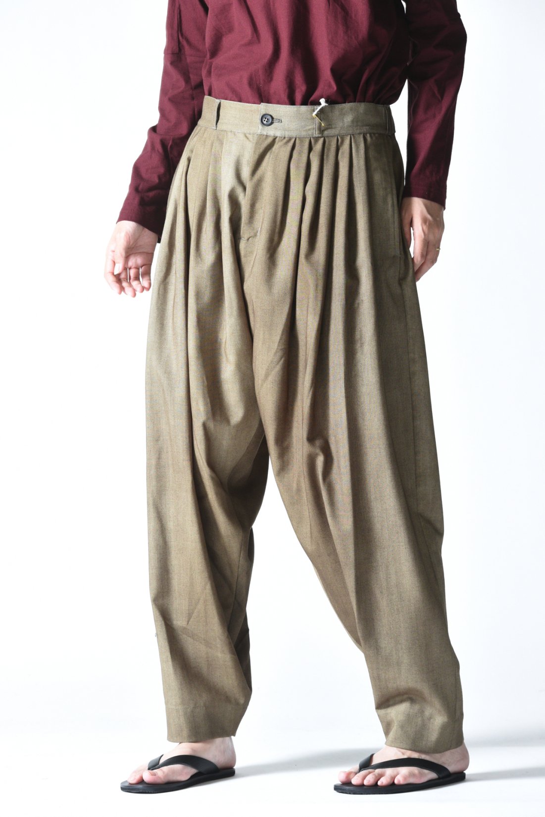 YANTOR Uneven Dyed Wool 6tuck Pants Beige - BISHOOL,Edwina Horl,My  Beautiful Landlet,YANTOR等取扱い OVIE STUDIO の通販サイト