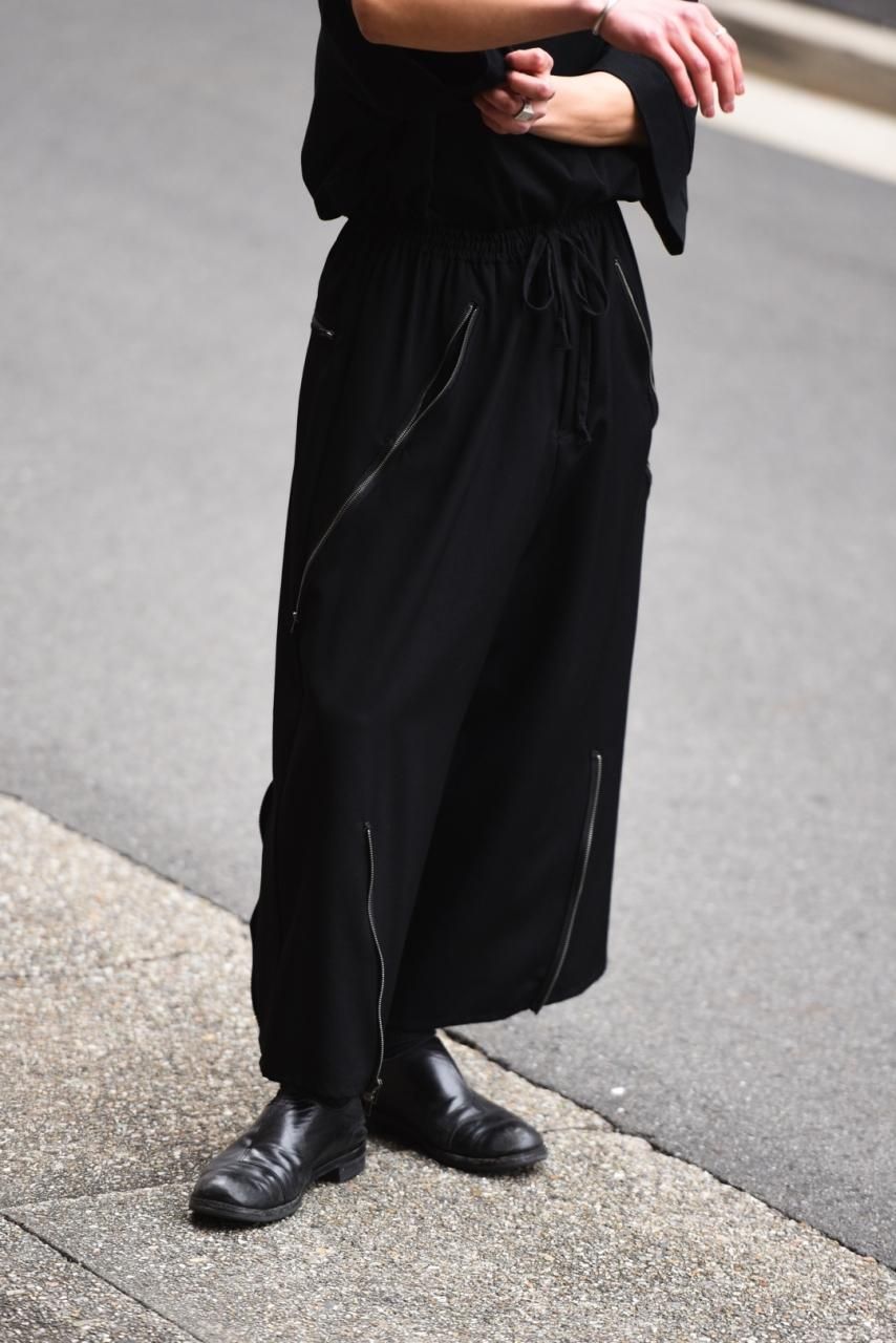 BISHOOL Wool Gabardine Zip Big Pants - BISHOOL,Edwina Horl,My 