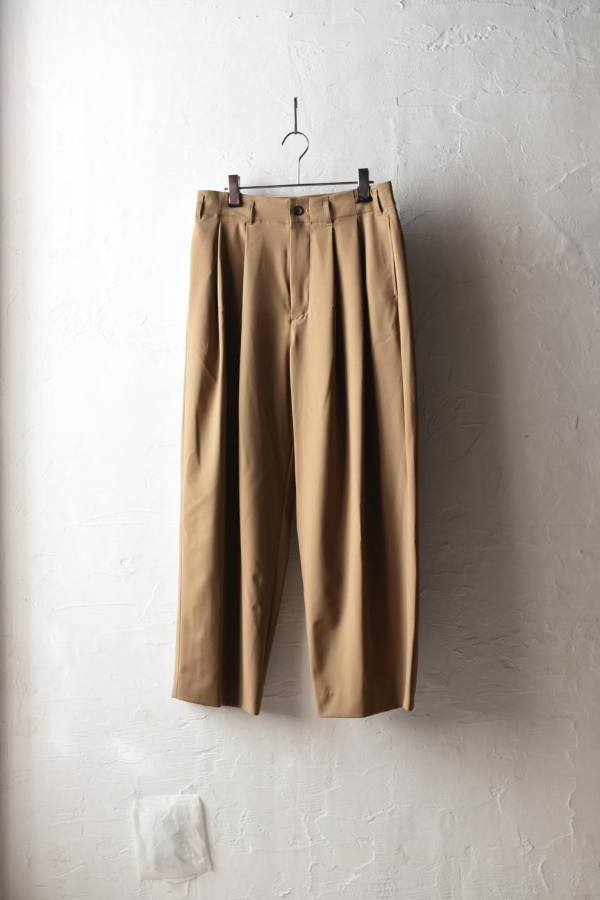 My Beautiful Landlet メリノウール2タックワイドパンツ beige My Beautiful Landlet メリノウール2タックワイドパンツ beige