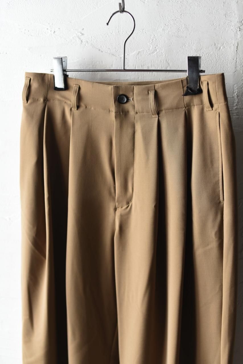 My Beautiful Landlet メリノウール2タックワイドパンツ beige My Beautiful Landlet メリノウール2タックワイドパンツ beige